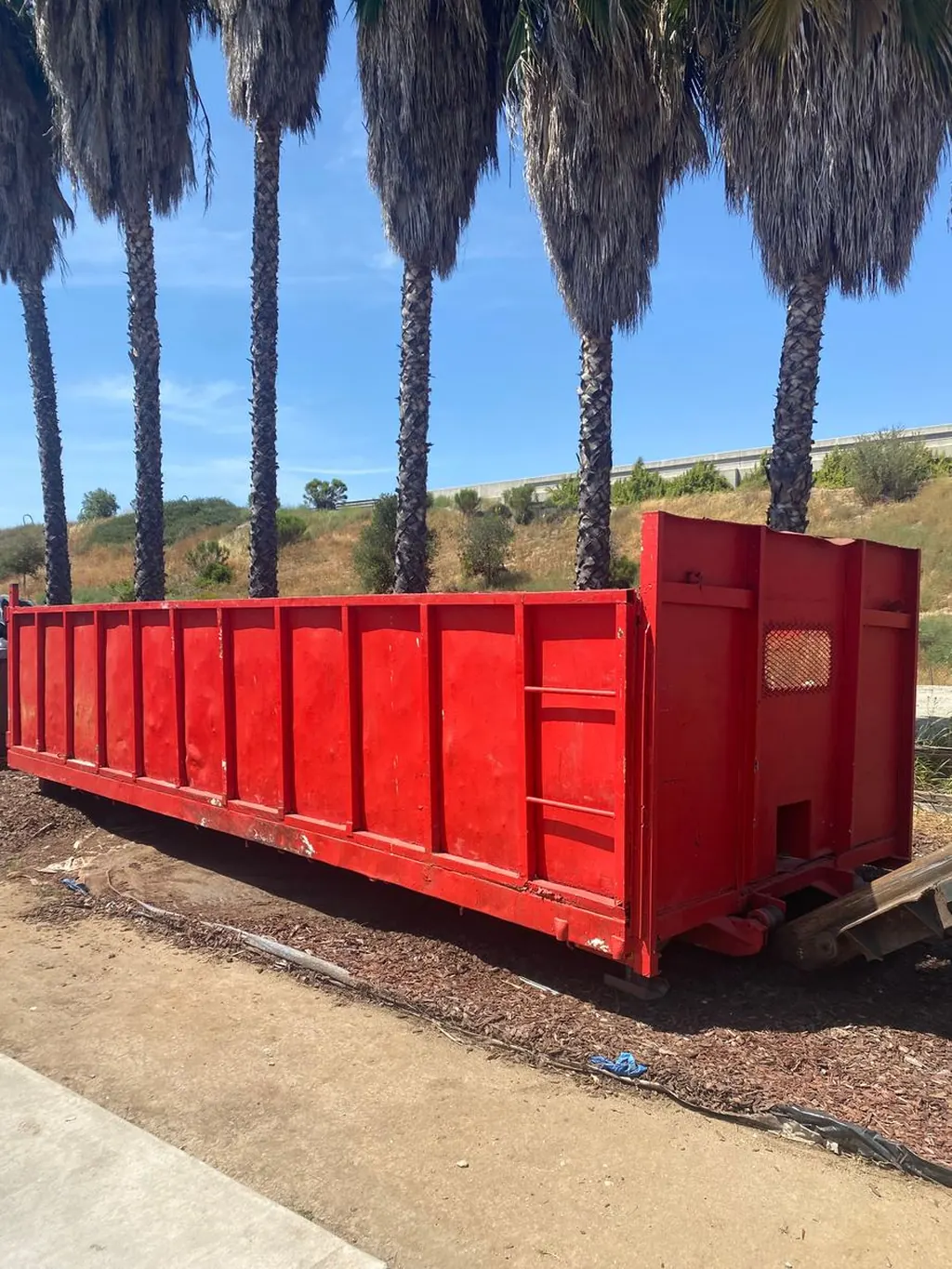 Heverly & Sons roll-off dumpster delivered in San Diego County